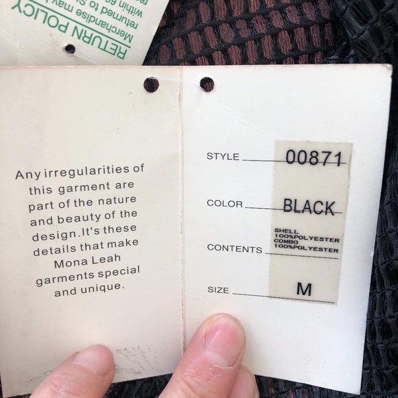 Mona Leah Couture Paris Black Mesh Jacket NWT - Picture 10 of 10